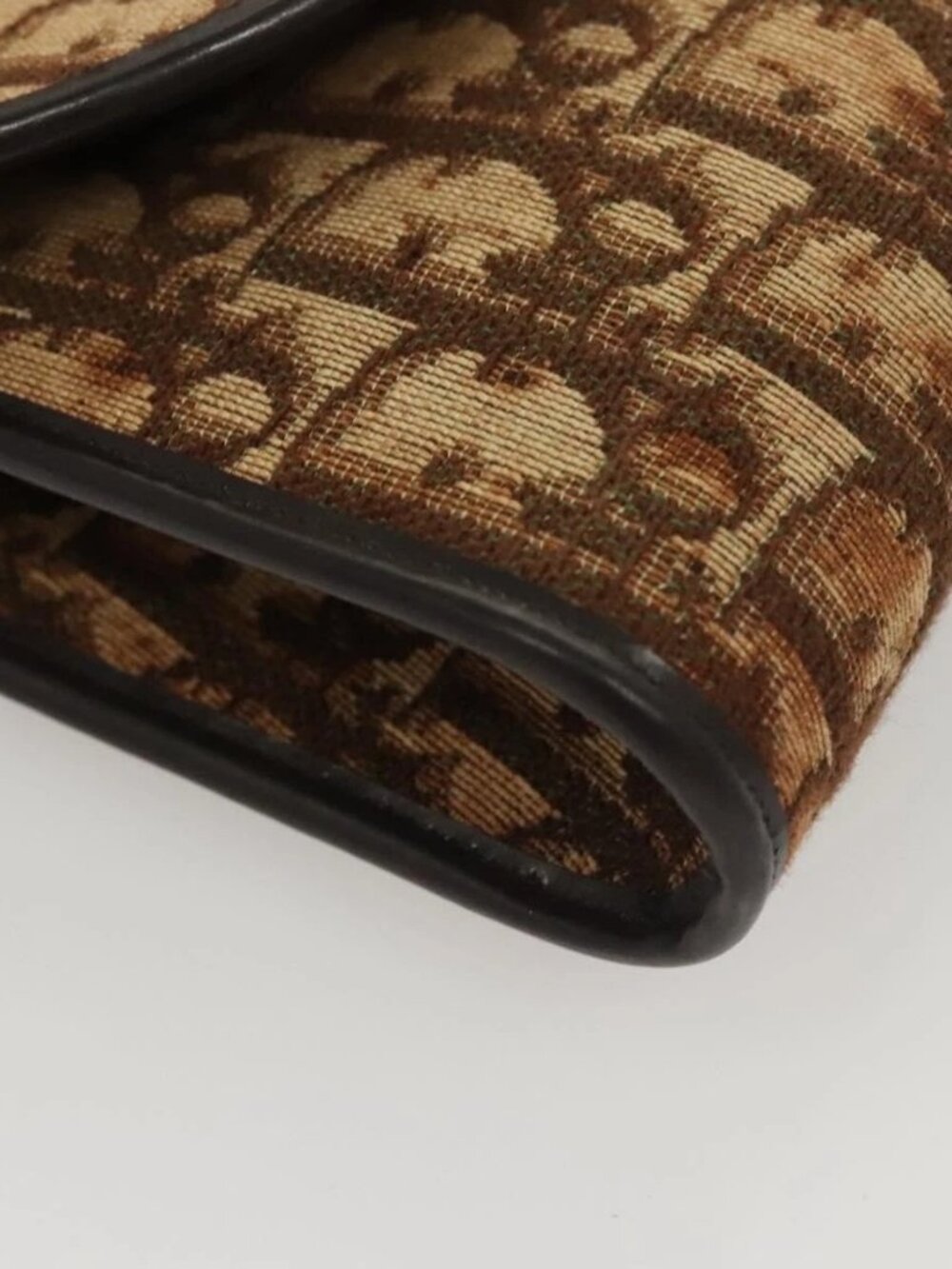 Christian Dior Trotter Canvas Chain Shoulder Bag Brown Gold Auth 117785 - Picture 10 of 15